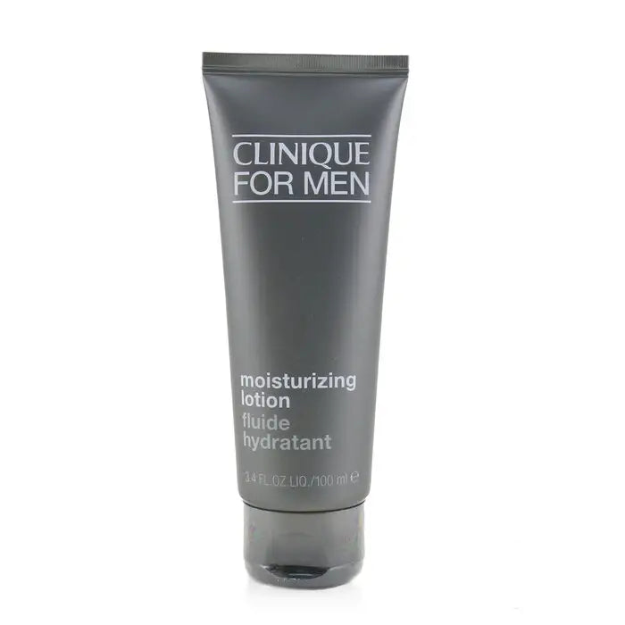 Gray Clinique For Men Moisturizing Lotion tube with dark gray cap, 100ml/3.4oz
