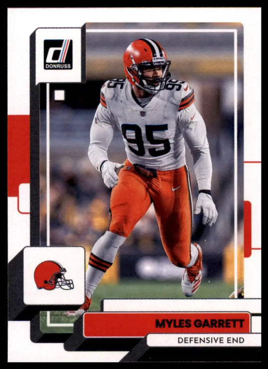 Myles Garrett football card from 2022 Donruss Cleveland Browns collection