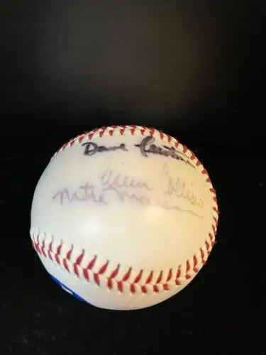 Autographed astronaut baseball featuring signatures from NASA astronauts Collins and Anderson