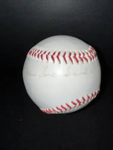White baseball with red stitching from NASA Auto Signed-8 Astronaut Baseball collection