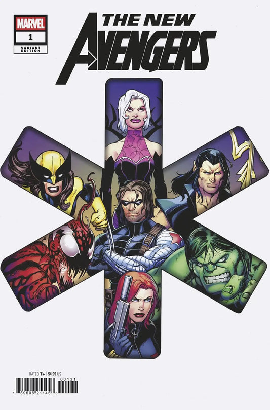 Comic book cover of New Avengers #1 Mark Bagley Variant showcasing Mark Bagley’s artwork