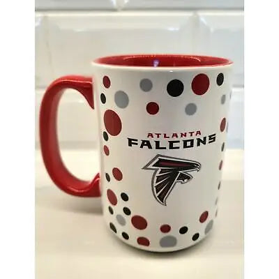 Atlanta Falcons Unique Polka Dot Ceramic Coffee Mug for NFL fans, 15oz size