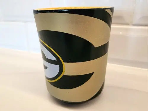 Green Bay Packers ceramic coffee mug with Green/Gold logo for NFL fans