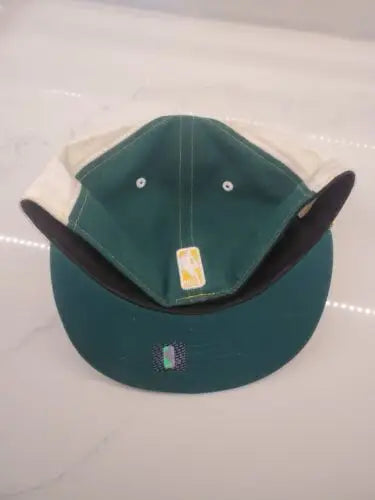 Green and cream baseball cap for Orleans Jazz 1970s Authentic Vintage Hat rare find