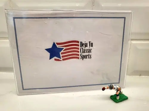 Framed Deja Vu Classic Sports NFL custom tudor logo with Troy Aikman Dallas Cowboys figurine