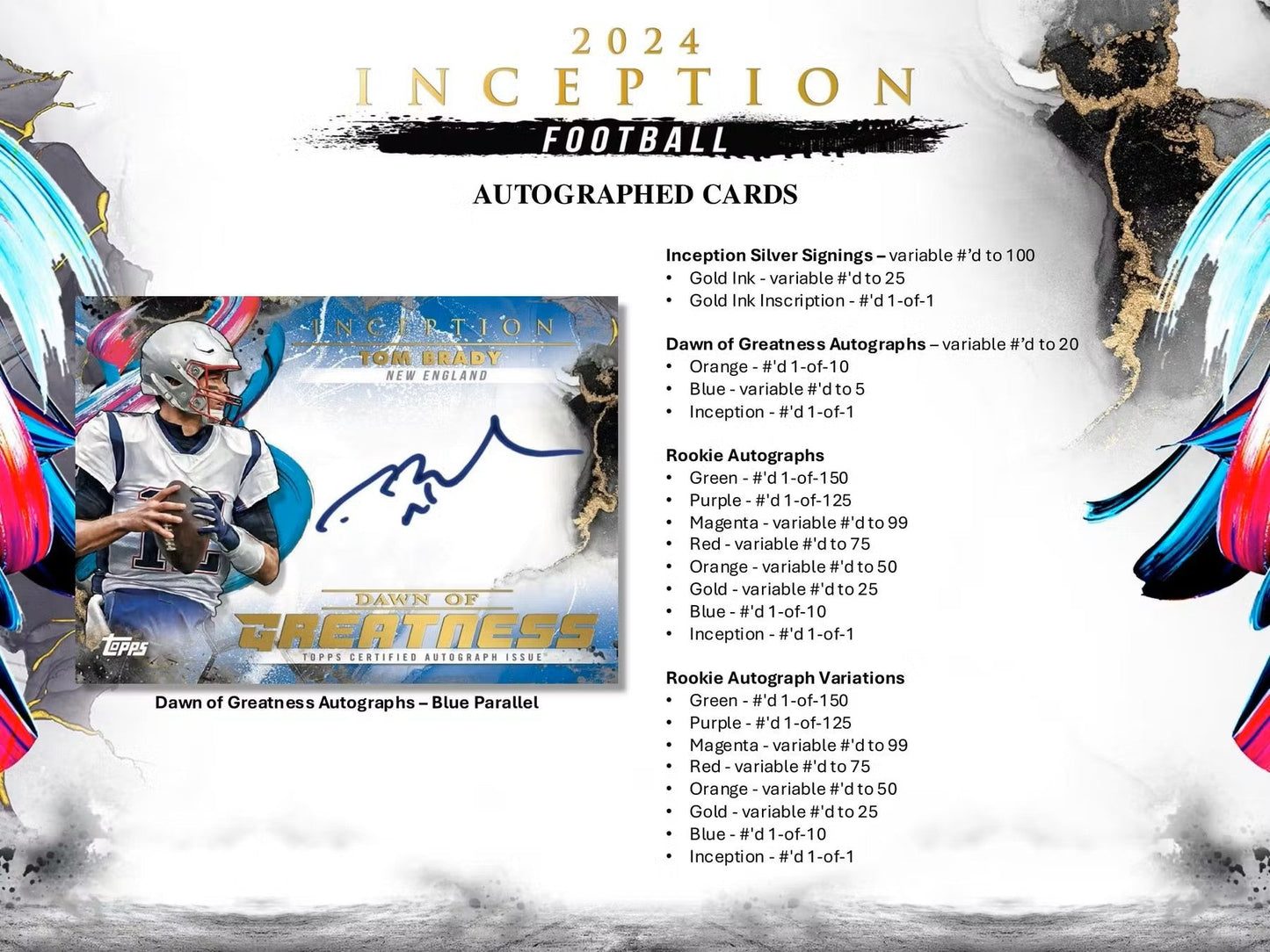 2024 Topps Inception Football Hobby Box