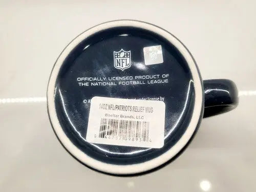 NFL New England Patriots blue logo sculpted mug officially licensed for Patriots fans