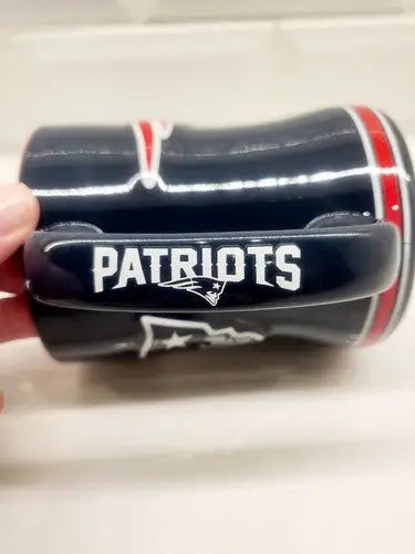 New England Patriots officially licensed sculpted mug with blue logo for NFL fans