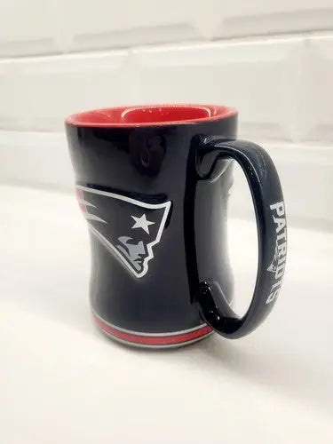 New England Patriots officially licensed sculpted mug with team logo for NFL fans