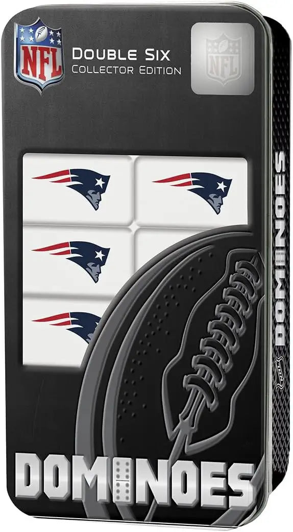 NFL Officially Licensed New England Patriots Dominoes Set in Gift Tin, great gift for fans