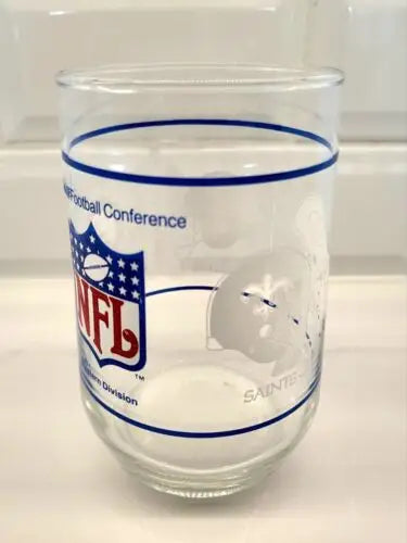 NFL Vintage National Football Conference Western Division Glass with Blue Stripes