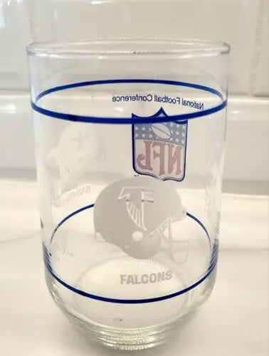 Atlanta Falcons glass from NFL Vintage National Football Conference Western Division collection