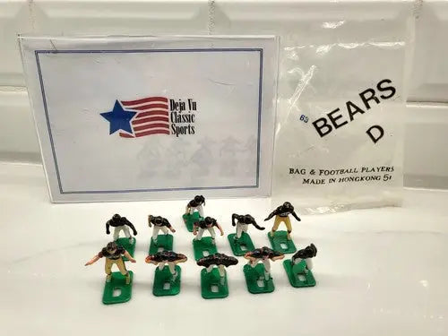 Vintage Chicago Bears electronic football figures in NFL Vtg Haiti Tudor set