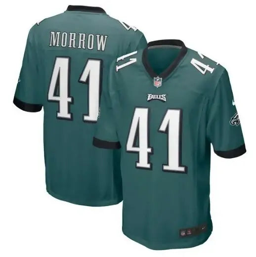 Green Philadelphia Eagles Nicholas Morrow Nike Game Jersey with number 41 in Midnight Green