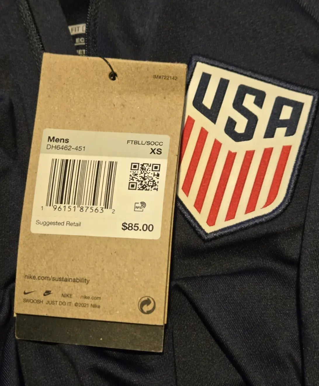 Nike USA soccer jersey as part of slim fit jacket Nike Dri-Fit U.S. Soccer ¼-Zip