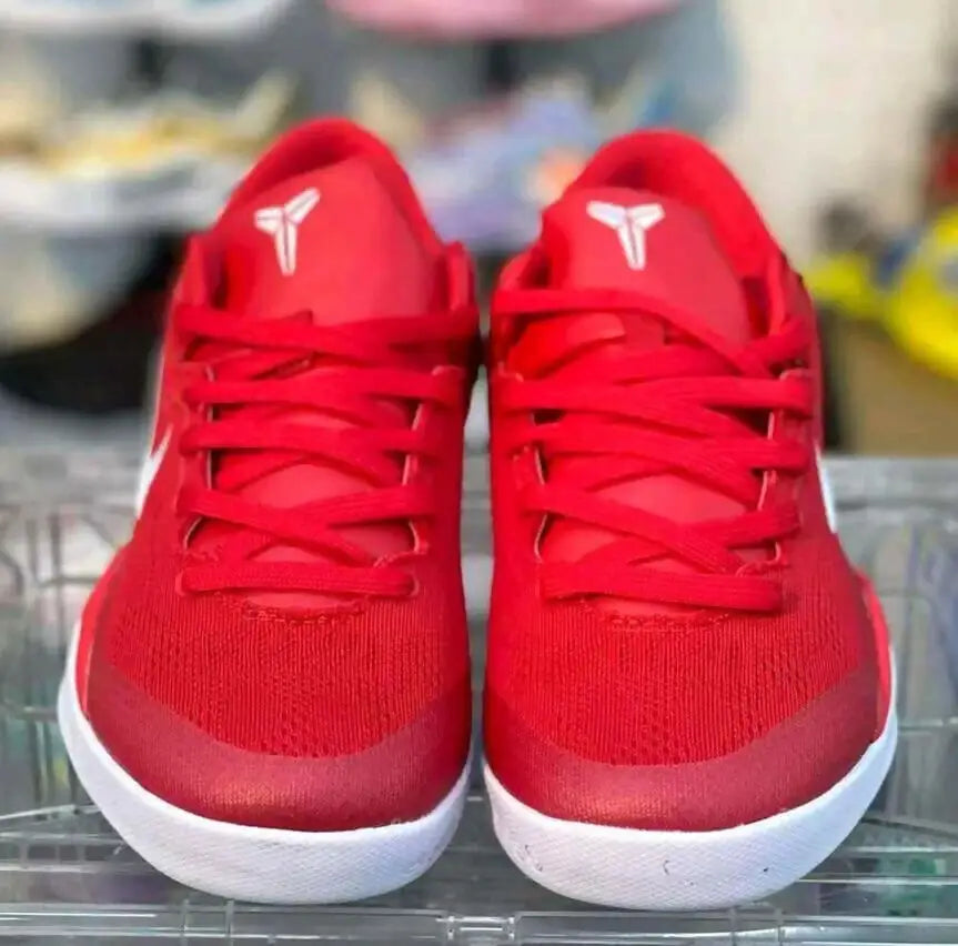 Nike Kobe 8 Protro university Red athletic shoes with white soles, fast shipping available