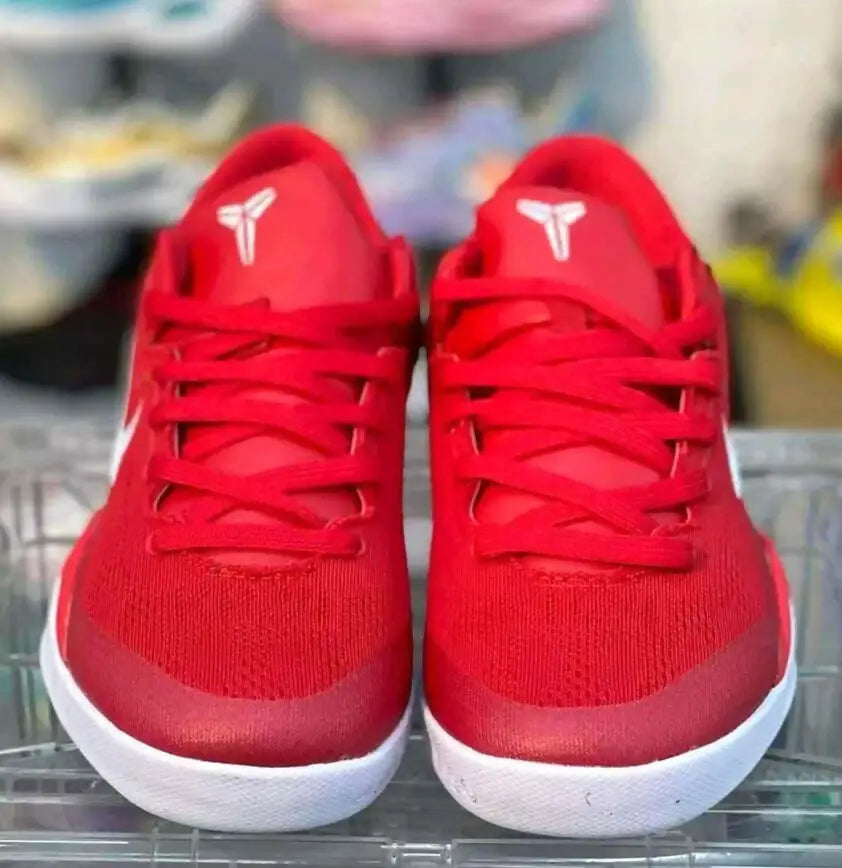 Nike Kobe 8 Protro University Red athletic shoes with white soles, fast shipping available