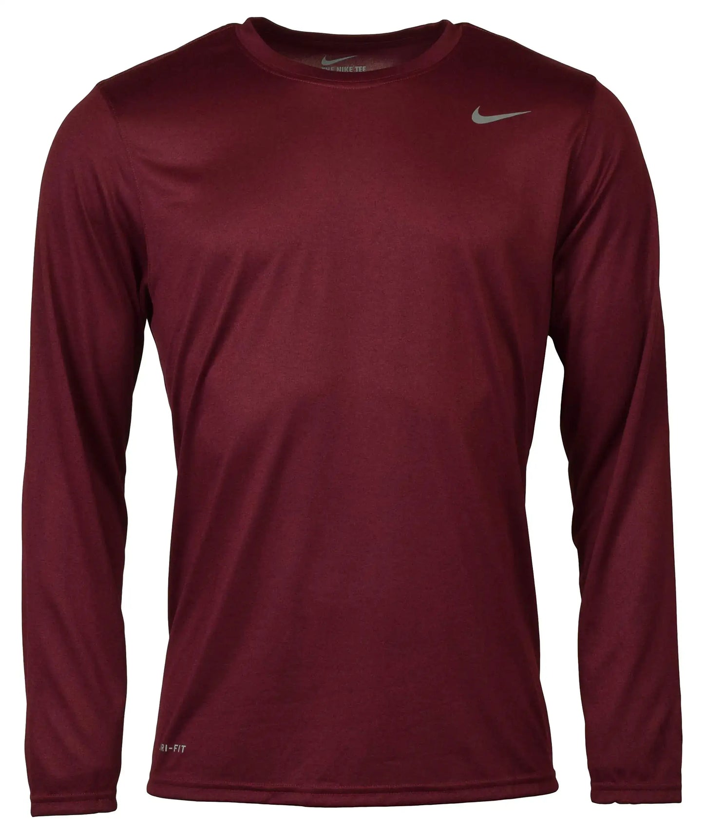 Maroon Nike Mens Dry Anti-Odor Dri-Fit Long Sleeve Shirt Cardinal X-Large