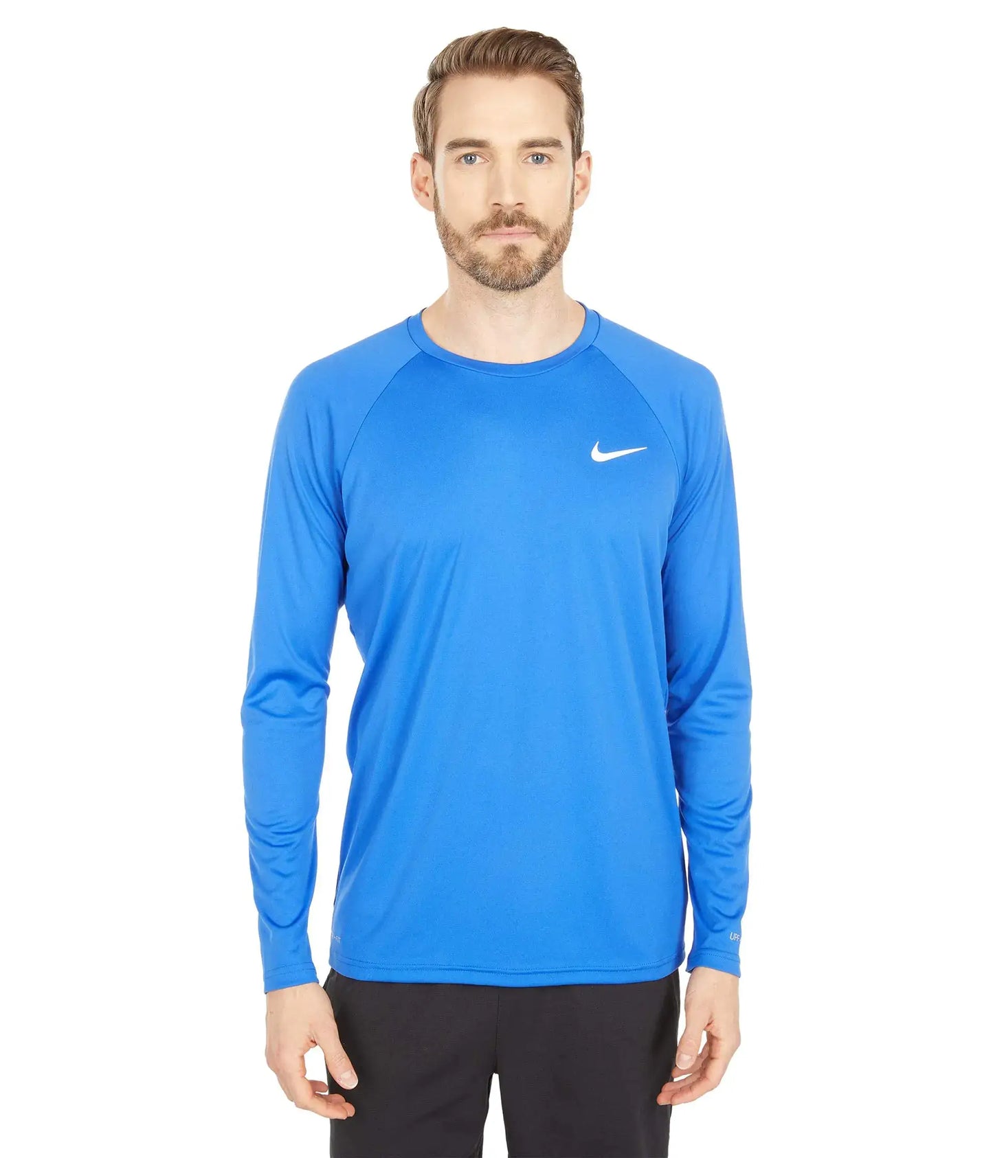 Blue long-sleeved Nike shirt from Nike Mens Essential Long Sleeve Hydroguard Game Royal SM