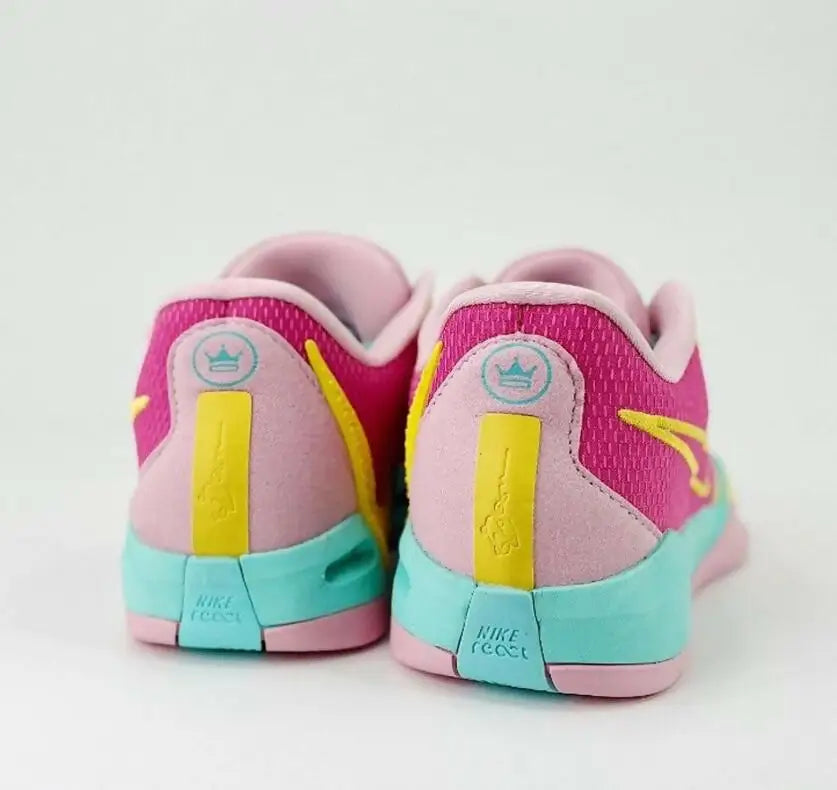 Nike Sabrina 1 Ep Red Yellow Pink athletic shoes with crown logos, fast shipping available