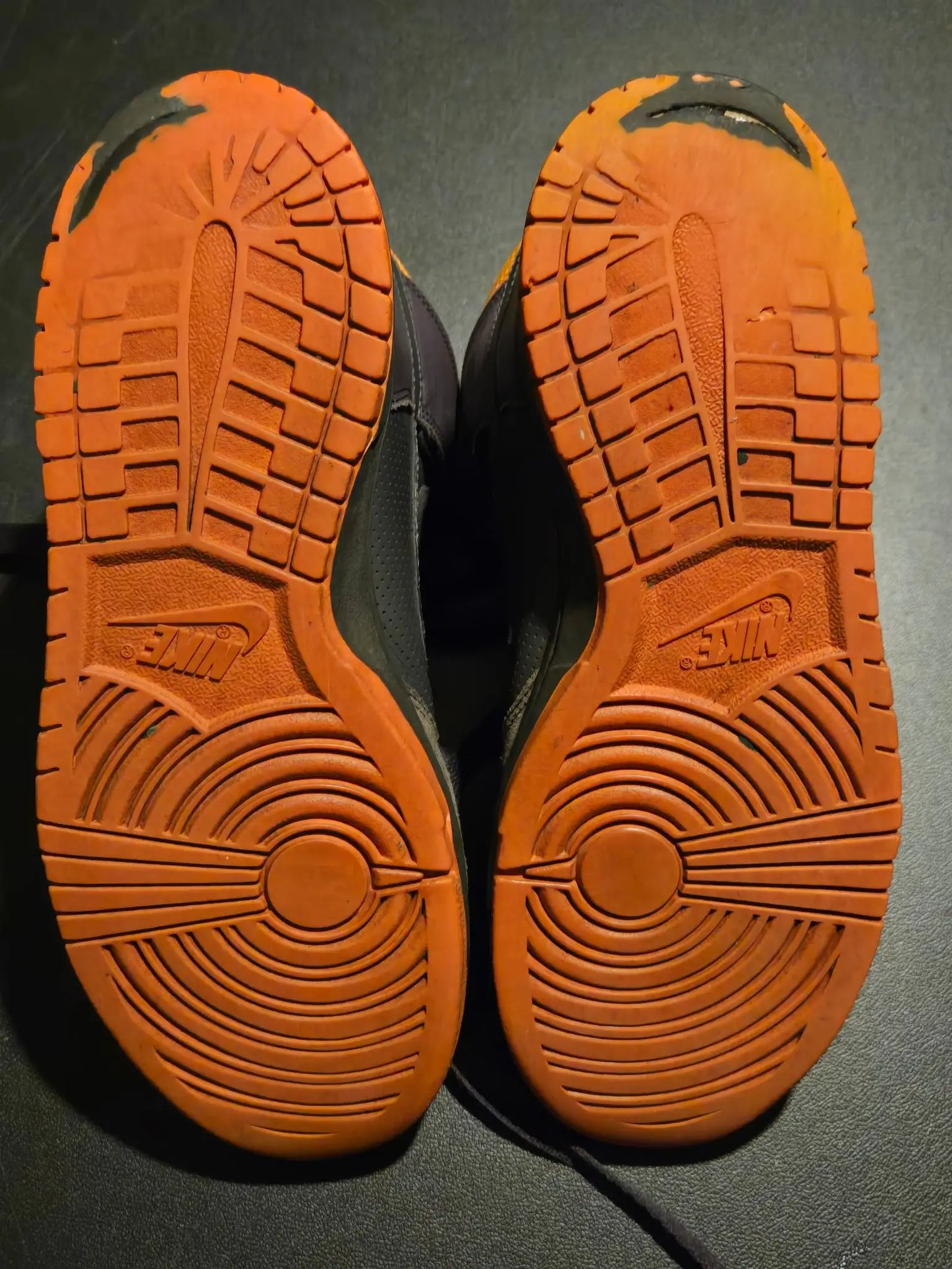 Nike Shoes Mens 9.5 High Top Purple Orange Gray Swoosh Basketball Sneaker Used - Basketball Sneakers