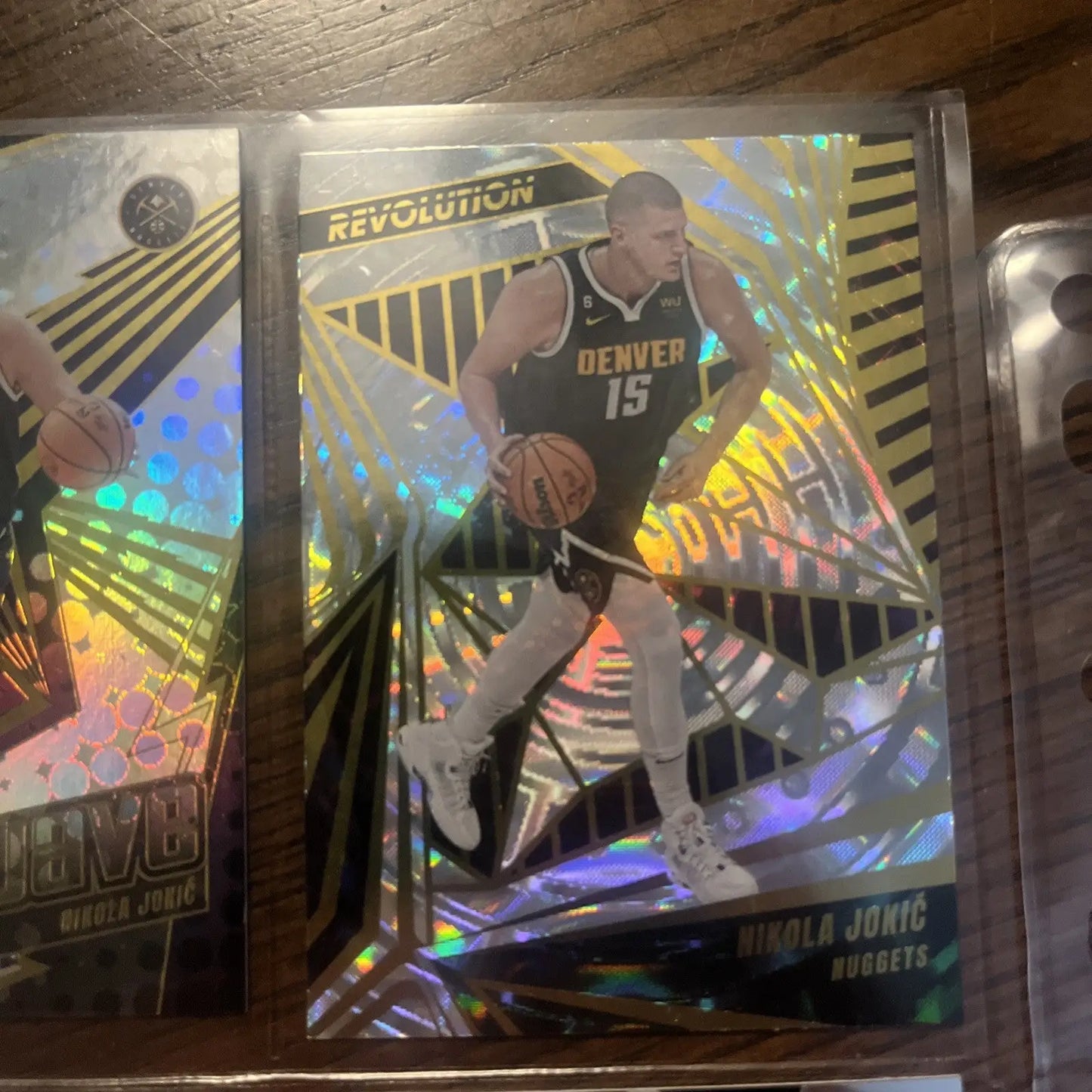Nikola Jokić basketball card featured in a premium card lot of trading cards