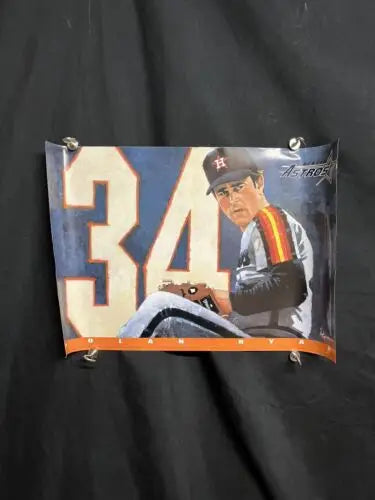 Nolan Ryan Astros jersey retirement poster from Sept 29, 1996 at the Astrodome
