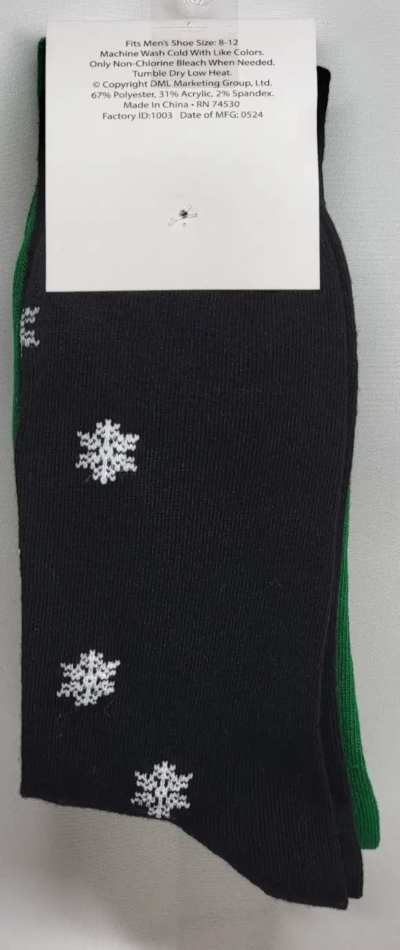 NWT Legale Merry Christmas Santa Socks with snowflake pattern for men size 8-12