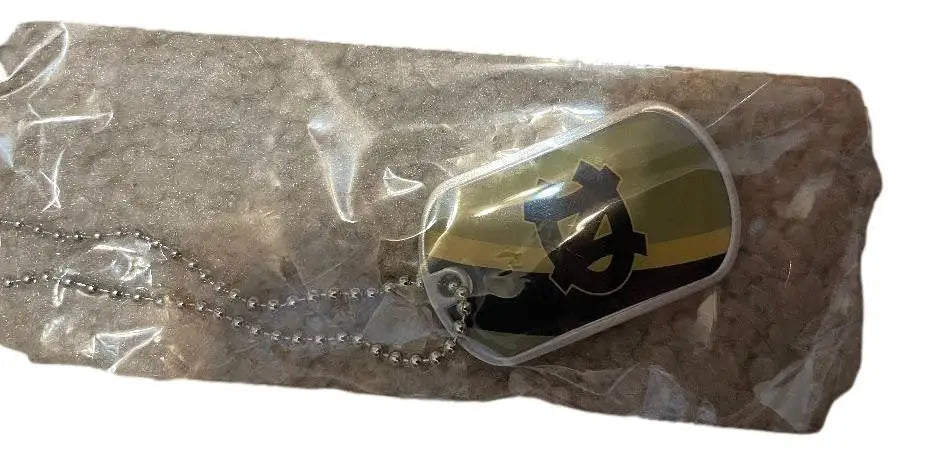 Military-style dog tag on a metal ball chain for Licensed NCAA Dynamic Dog Tag Necklace