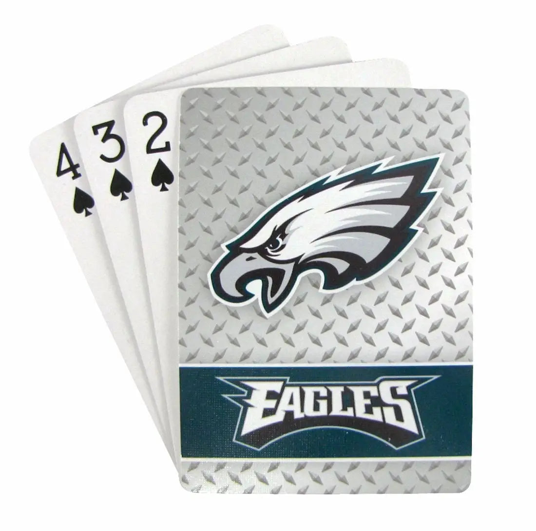 NFL Playing Cards featuring Philadelphia Eagles logo in Official NFL Diamond Plate design