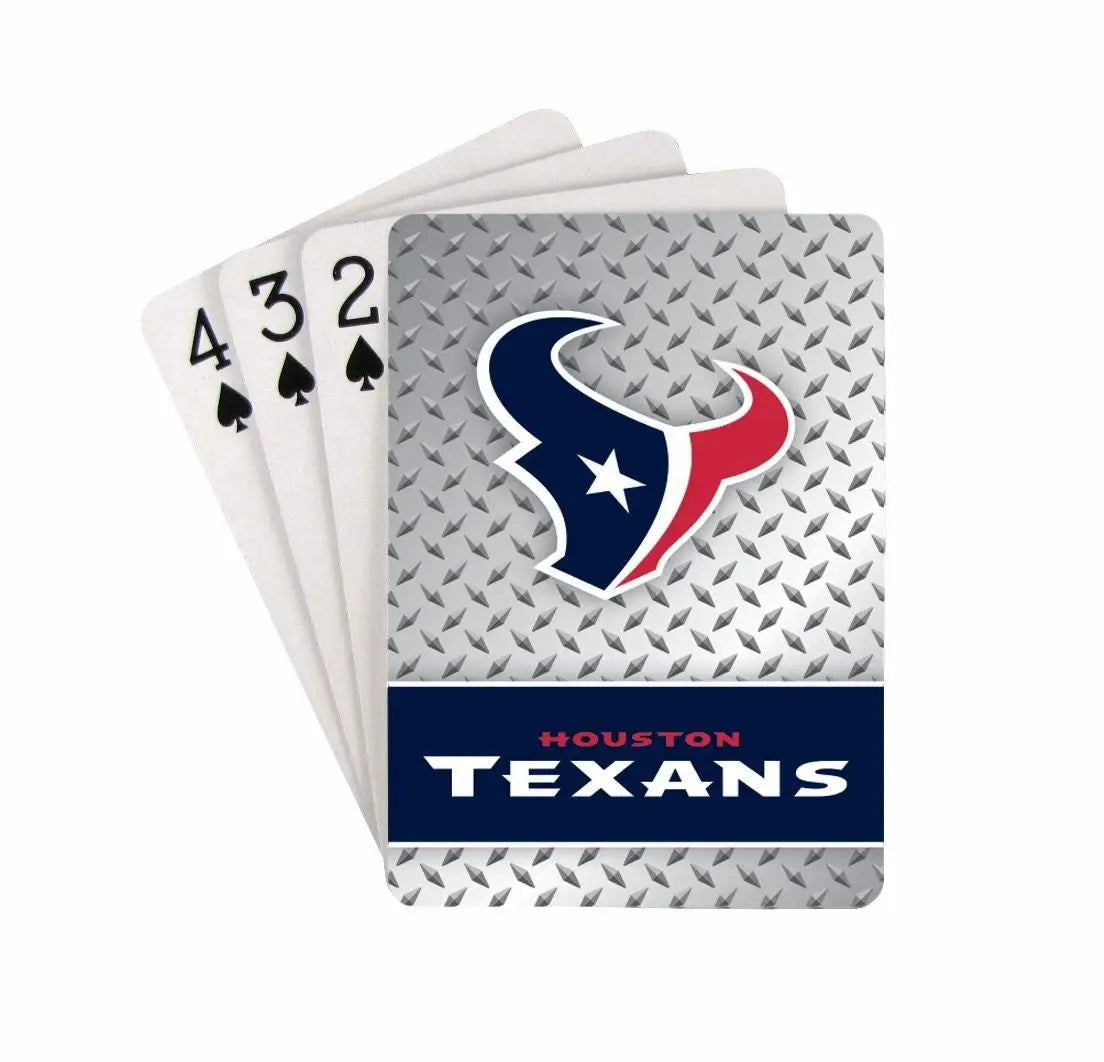 NFL Playing Cards featuring the Houston Texans team logo in Diamond Plate design