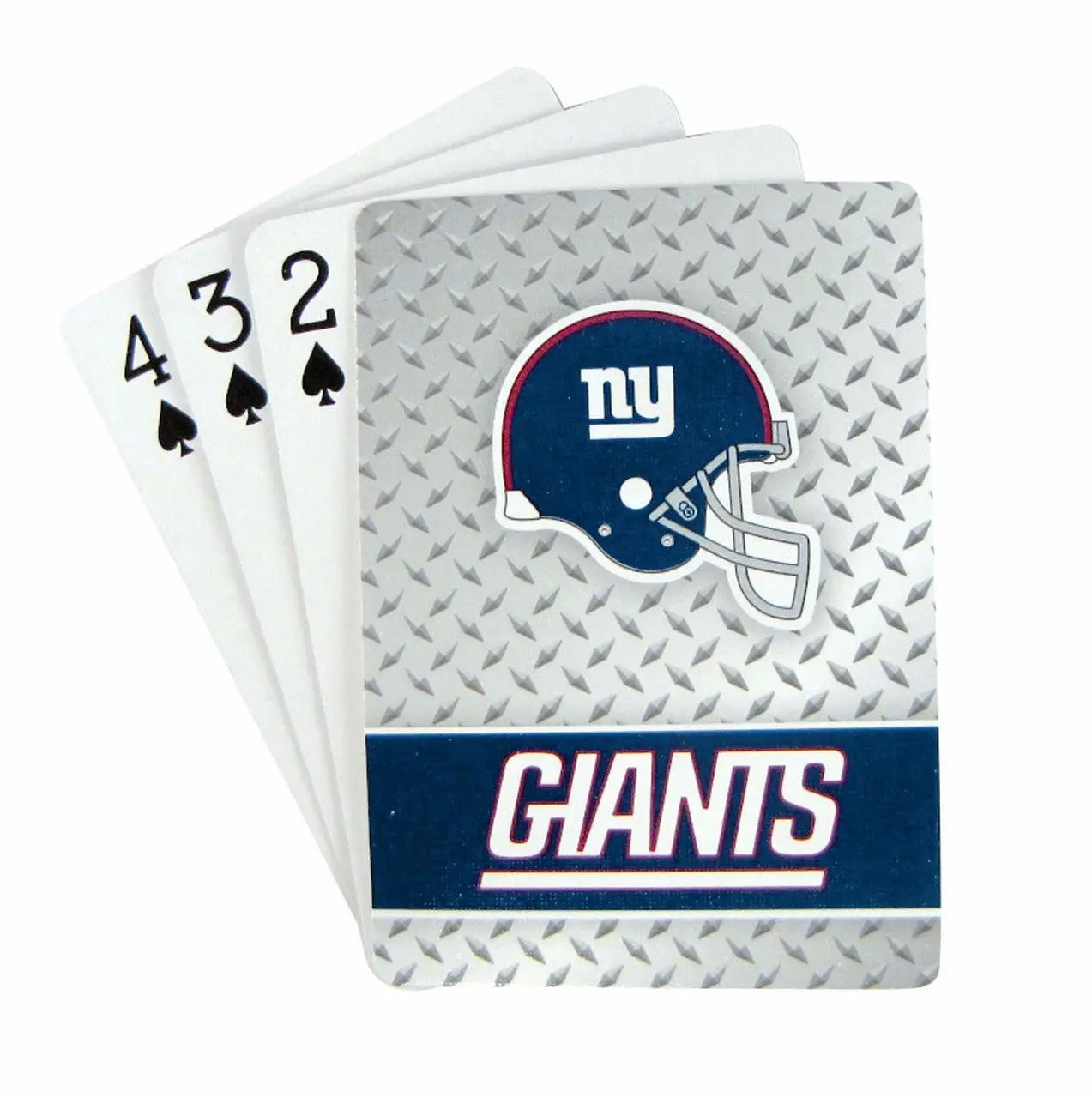 New York Giants NFL playing cards featuring the team logo and helmet design