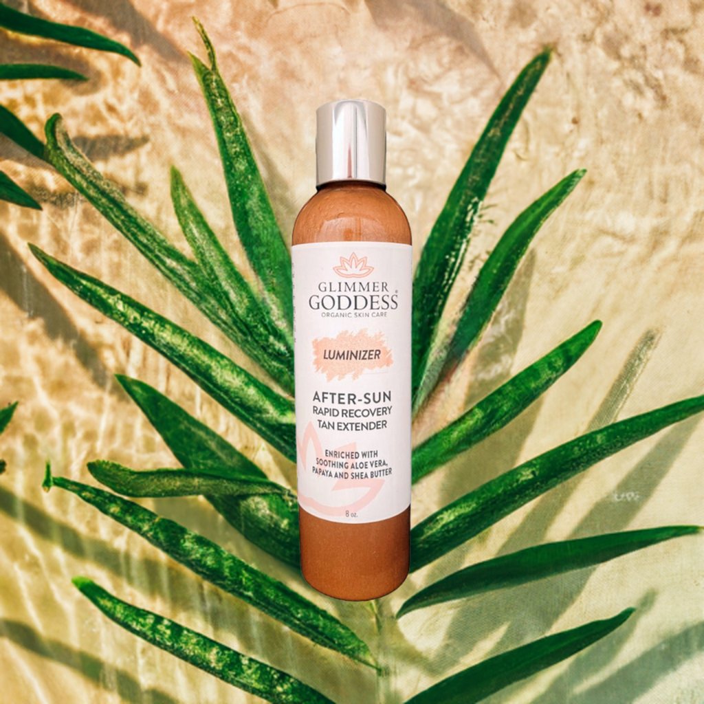 Organic After Sun Lotion & Tan Extender + Aluminizing Shimmer