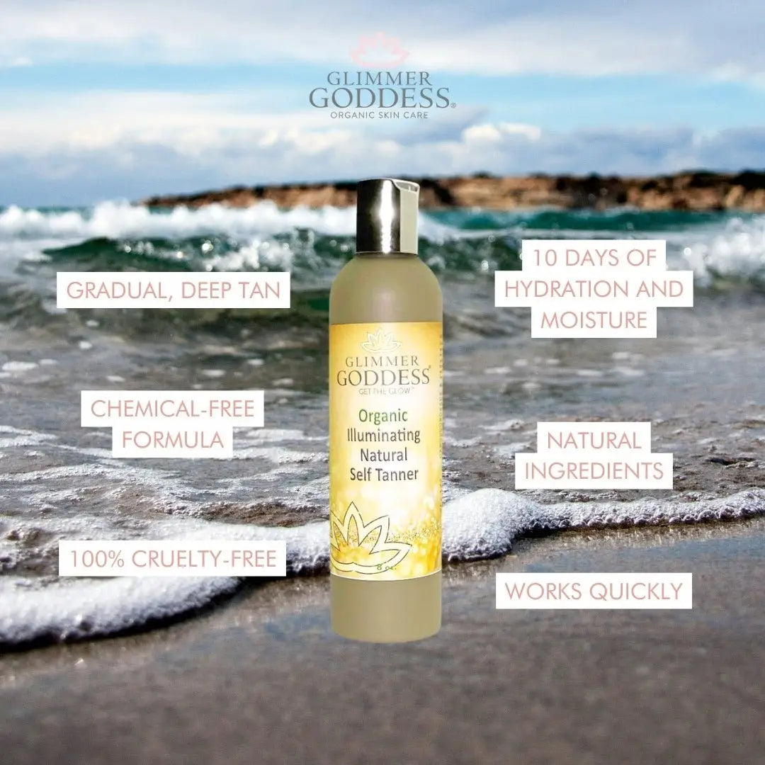 Organic Self Tanning Lotion with natural ingredients for a goddess glow and chemical-free formula