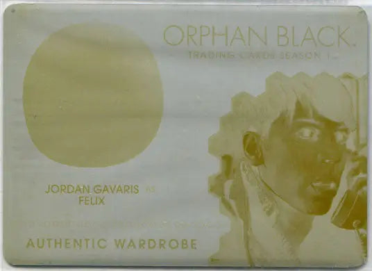 Authentic Orphan Black Season 1 Printing Plate Wardrobe Card M02 featuring Felix