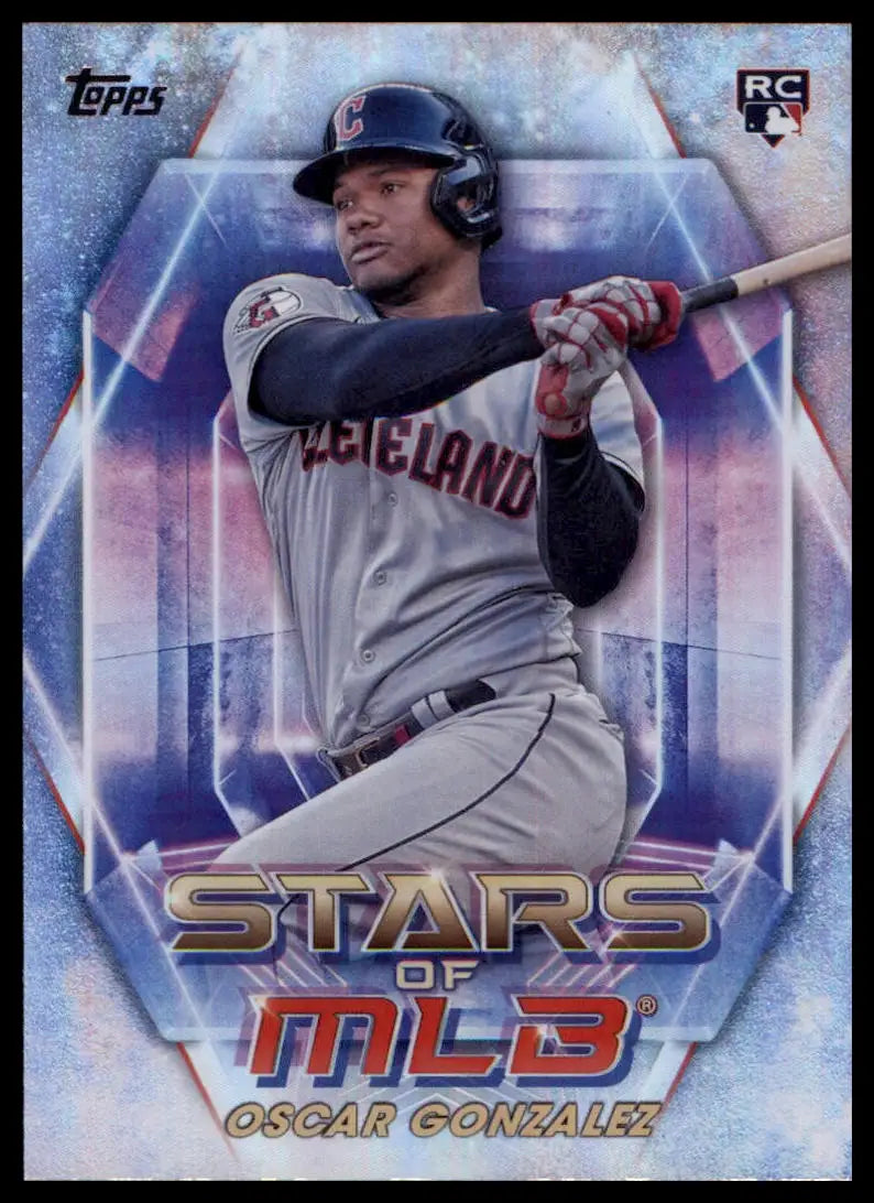 Oscar Gonzalez 2023 Topps Stars of MLB baseball card featuring Cleveland Guardians player