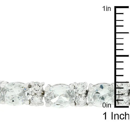 Oversized Oval Cubic Zirconia Tennis Bracelet - Bracelets