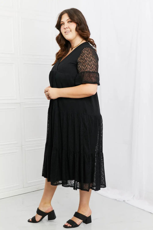 P & Rose Lovely Lace Black Tiered Day Dress USA ?? SM & MED Remaining - Day Dress