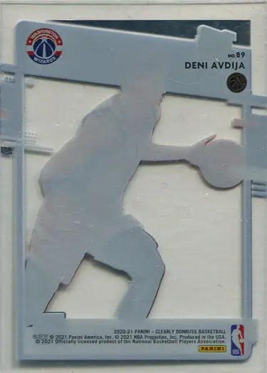 Basketball player silhouette on a Panini Clearly Donruss Rated Rookie trading card