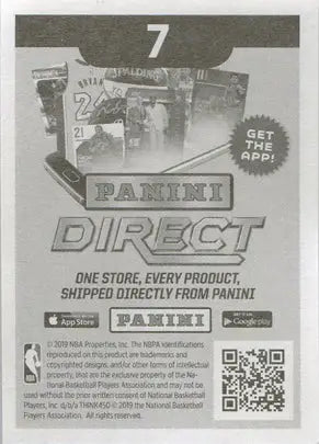 LeBron James Sticker Card 7 from Panini Direct Basketball Trading Cards 2019-20 Season Highlights