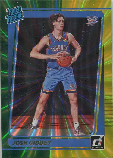 Basketball trading card of Josh Giddey from Oklahoma City Thunder in Panini Donruss set