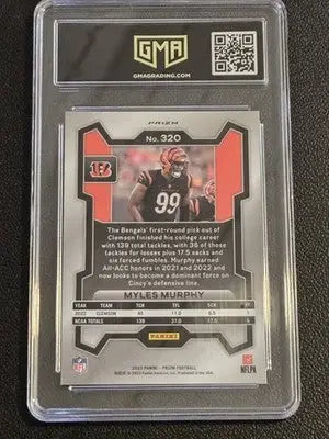 Graded 2023 Prizm Football Myles Murphy Rookie Card Gem Mint in Panini Lot