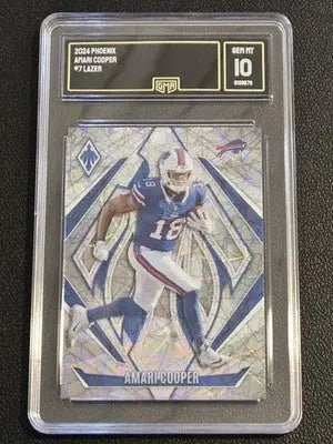 Gem mint graded 2024 Phoenix Amari Cooper #7 Lazer football card in Panini Football GMA lot