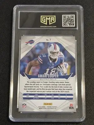 Gem mint graded Amari Cooper football trading card from Panini Football GMA Lot