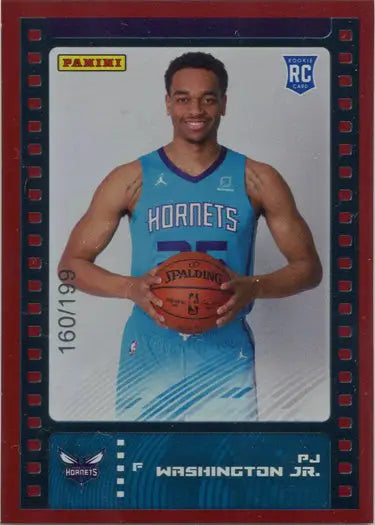 Basketball trading card of PJ Wash from the 2019-20 Red Parallel collection