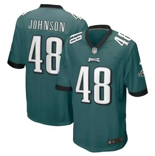 Green Philadelphia Eagles Patrick Johnson Nike Game Player Jersey with Johnson on the back