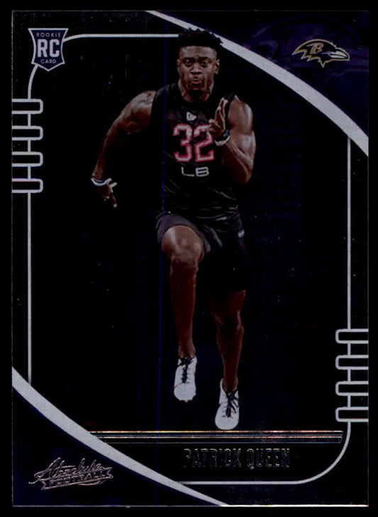 Black Patrick Queen rookie football trading card from Panini Absolute Ravens collection
