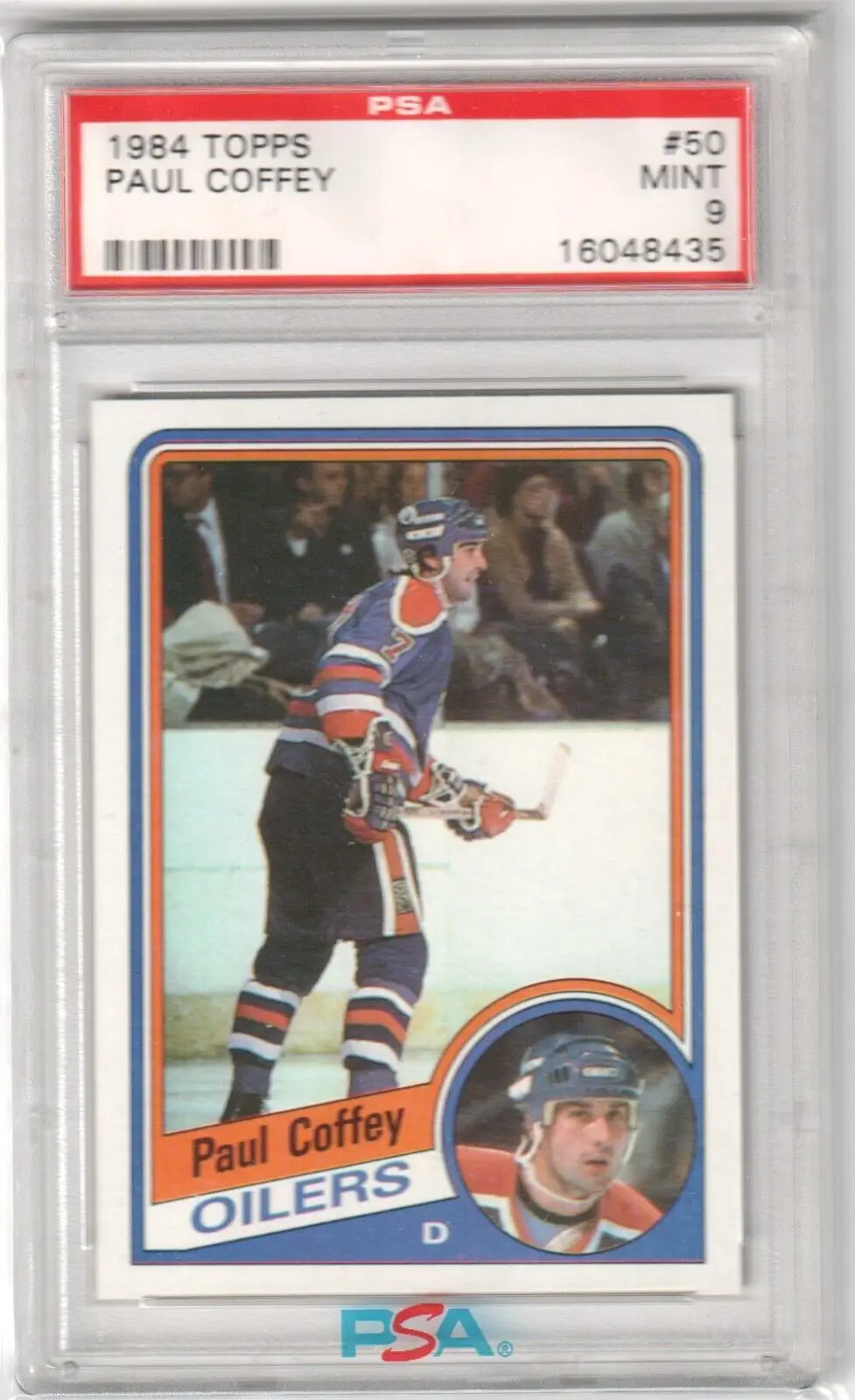 Graded Paul Coffey 1984-85 Topps hockey card from Columbia Hobby ebay store