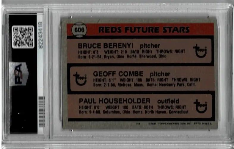 Paul Householder autographed 1981 Topps baseball card displayed in product image