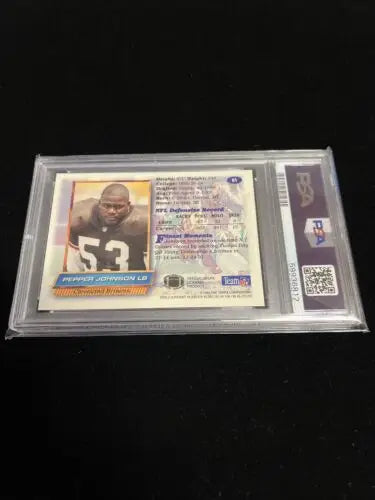 Graded Pepper Johnson 1994 Topps Finest Football Refractor Card PSA 9 Mint for collectors